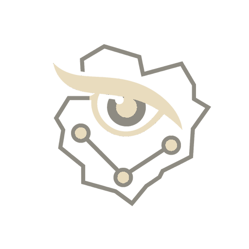 Hawk eye combined with a market map and connected nodes.